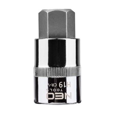 NEO TOOLS HEX nasadni bit, 1/2", H19 x 55 mm